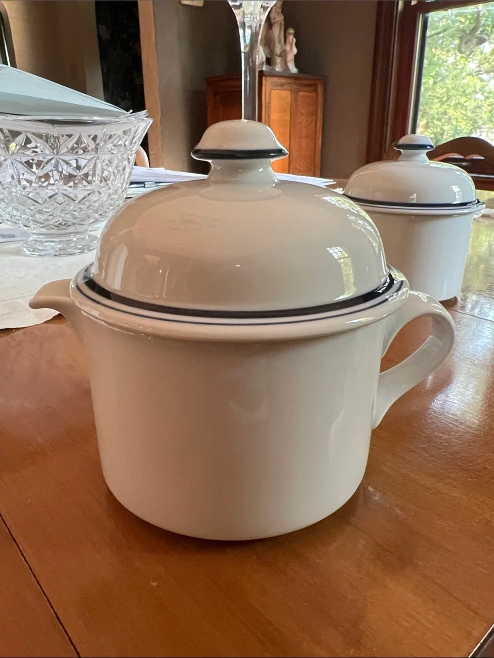 Vintage Dansk Bistro Christianhavn Blue Sugar and Creamer Set
